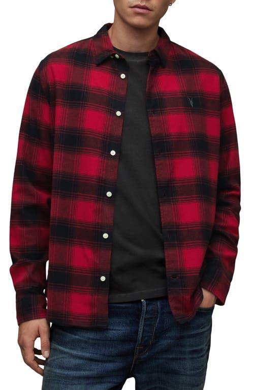 AllSaints Ursa Flannel Button-Up Shirt Product Image