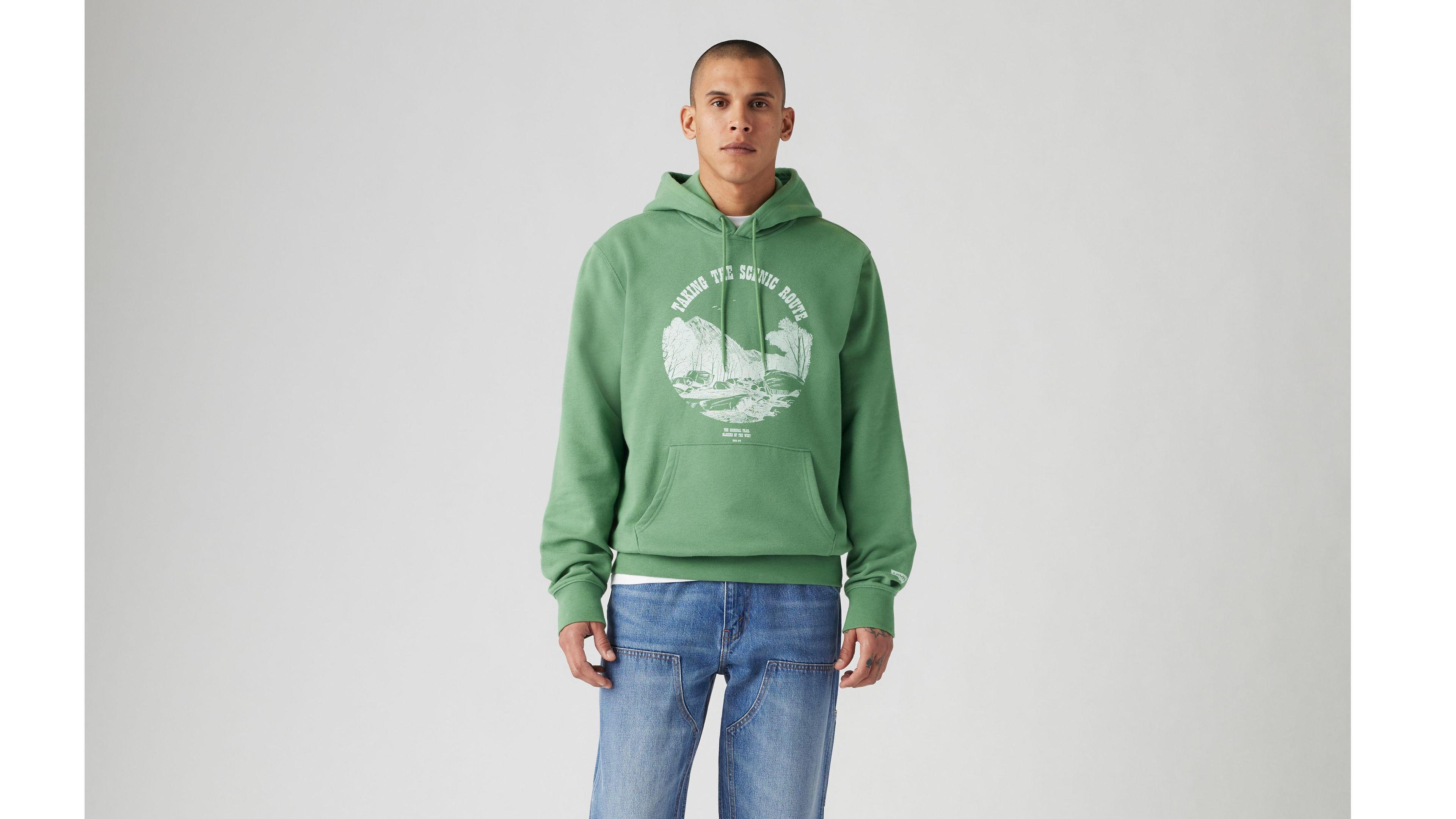 Standard Fit Graphic Hoodie Sweatshirt Product Image