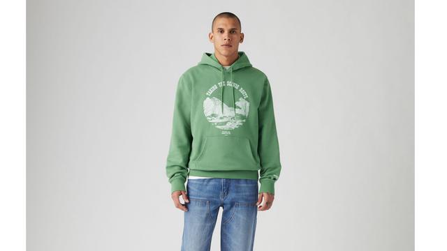 Standard Fit Graphic Hoodie Sweatshirt Product Image