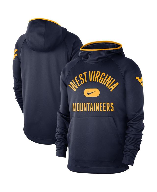 Mens Navy West Virginia Mountaineers Basketball Spotlight Performance Raglan Pullover Hoodie Product Image