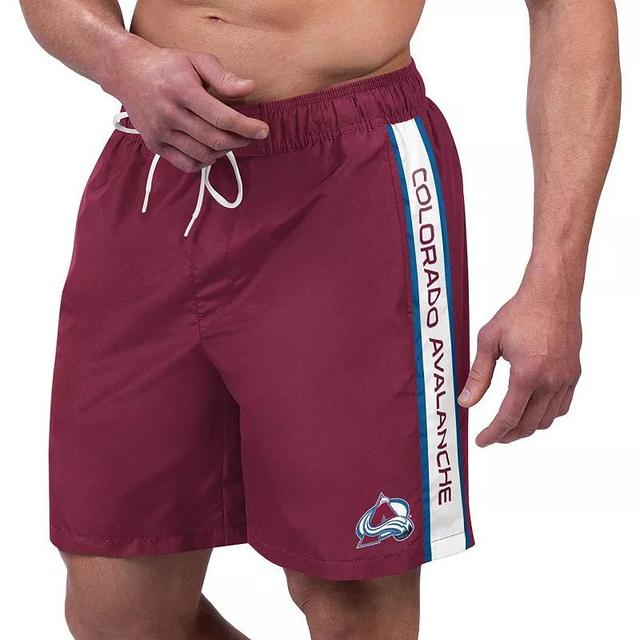 Mens G-III Sports by Carl Banks Burgundy Colorado Avalanche Streamline Volley Swim Trunks Product Image