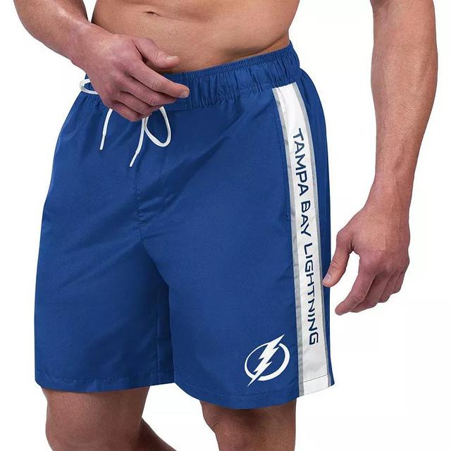 Mens G-III Sports by Carl Banks Blue Tampa Bay Lightning Streamline Volley Swim Trunks Product Image