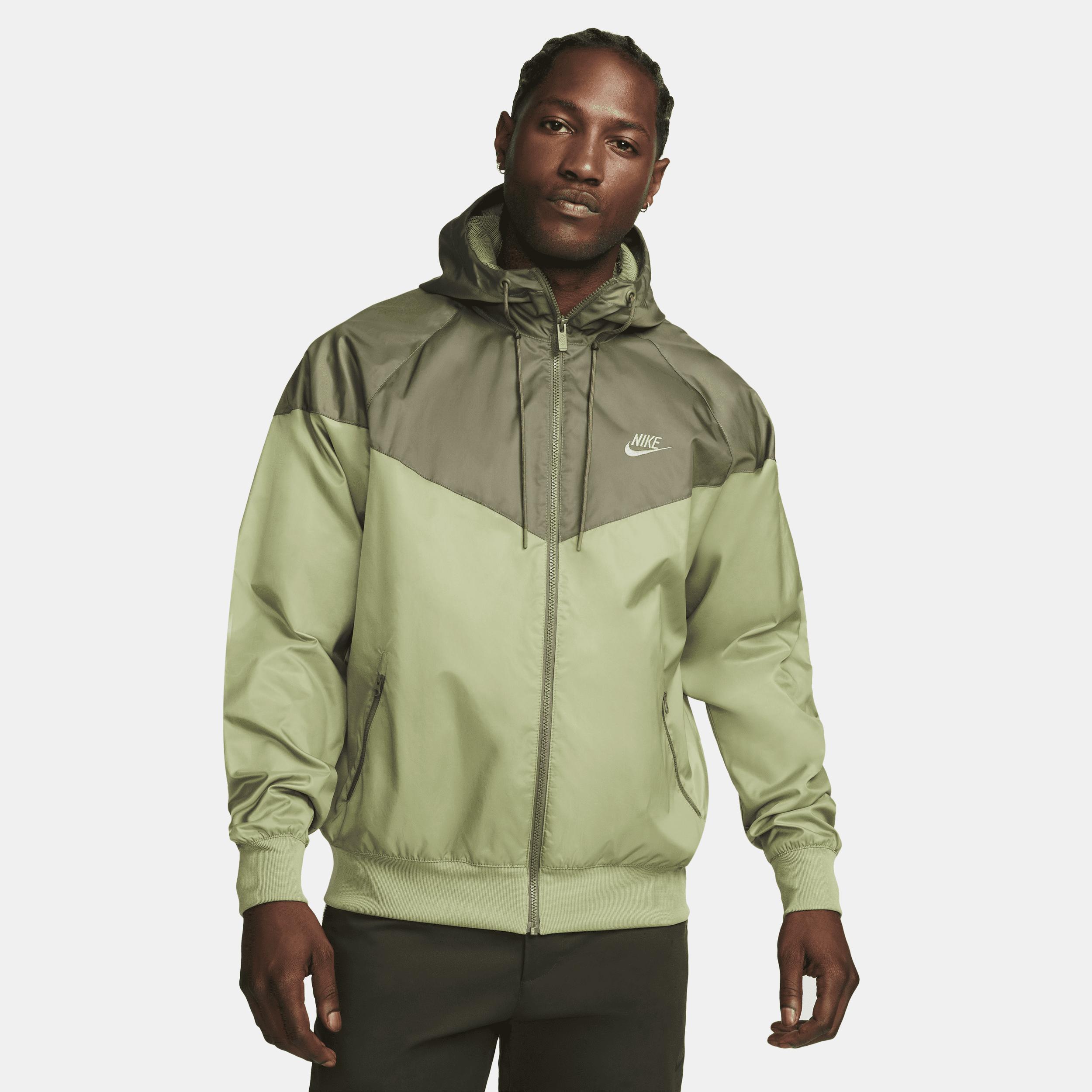 Nike Mens Nike Woven Windrunner Lined Hooded Jacket - Mens Olive/Olive Product Image