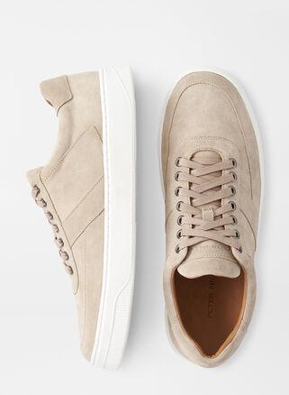 Peter Millar Mens Vantage Suede Sneaker | Color: Beige | Size: 10 Product Image