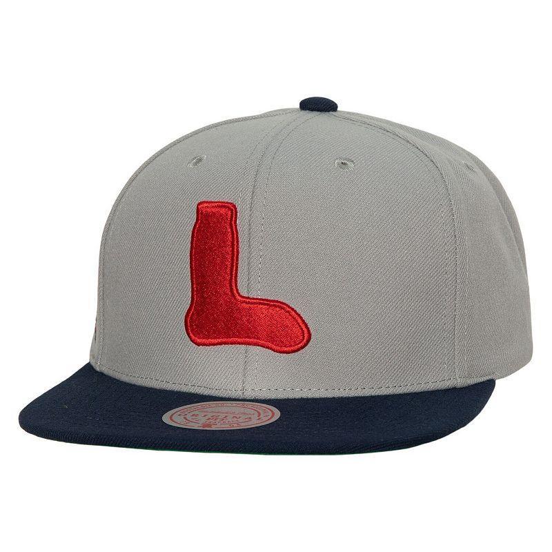 Mens Mitchell & Ness Gray Boston Red Sox Cooperstown Collection Evergreen Snapback Hat Product Image