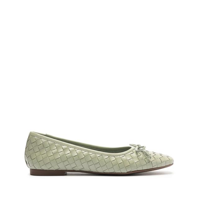 Arissa Woven Leather Flat Female Product Image