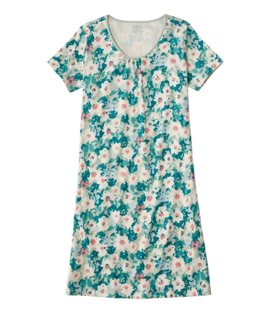 
                            Women's Supima Nightgown, Short-Sleeve Floral
                         Product Image