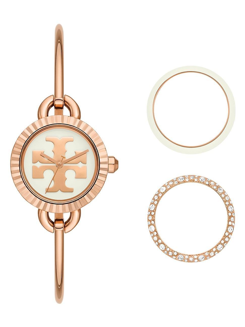 Womens Miller Goldtone Interchangeable Bezel Bangle Watch Product Image