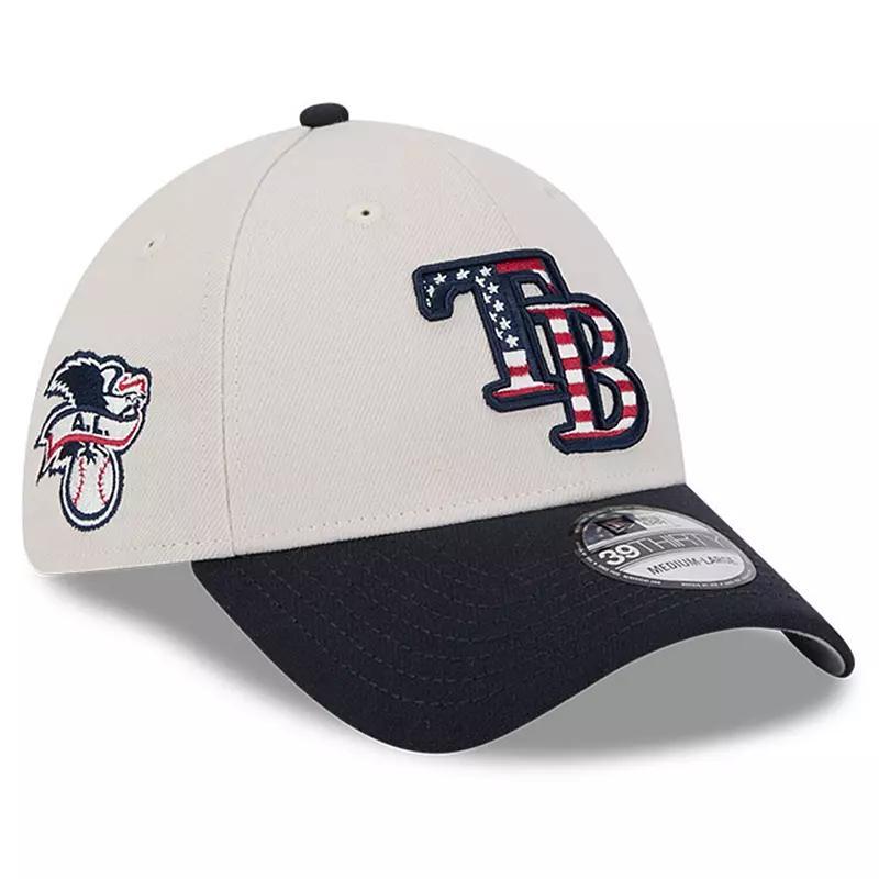 New Era Mens Black Tampa Bay Rays 2024 Fourth of July 39THIRTY Flex Hat Product Image