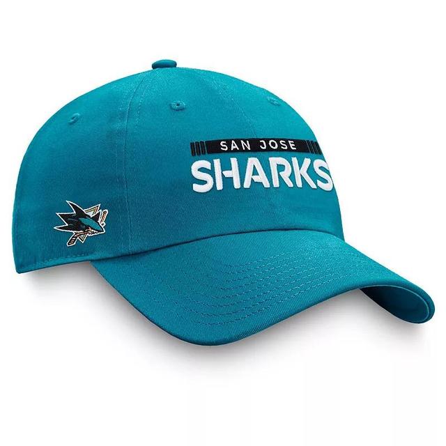 Mens Fanatics Teal San Jose Sharks Authentic Pro Rink Adjustable Hat Product Image