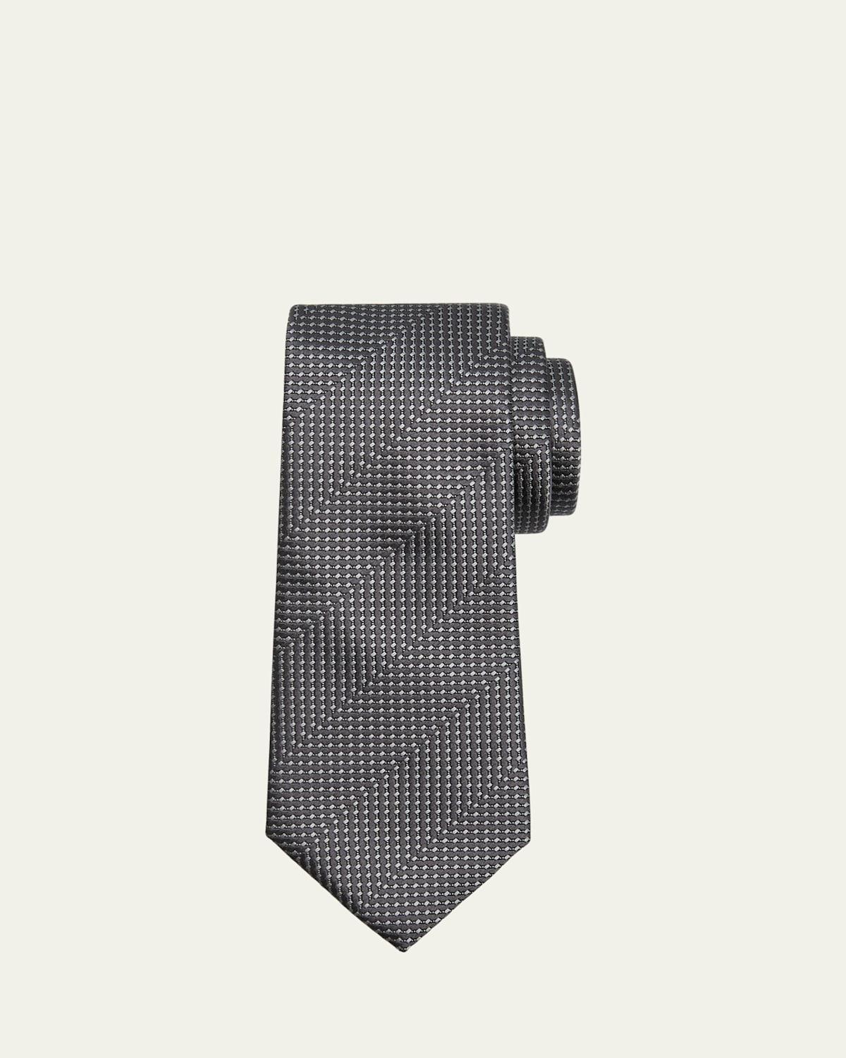 Mens Silk Geometric Tie Product Image