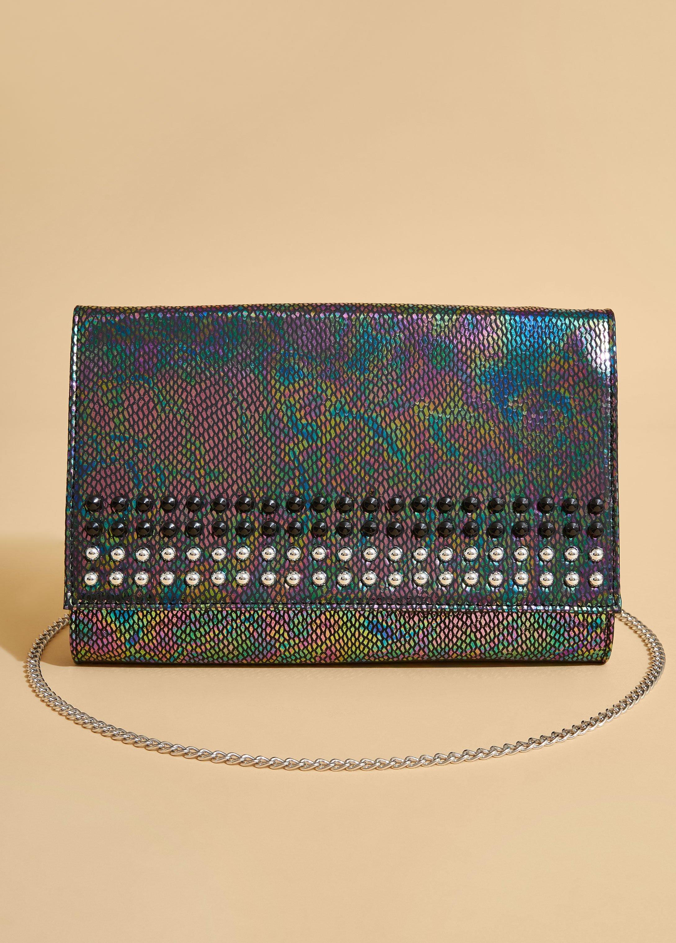 Studded Snake Effect Clutch Product Image