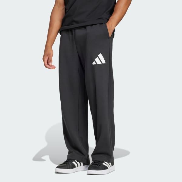 adidas Essentials Wide Leg 3 Bar Logo Pants Medium Grey Heather S Mens Product Image