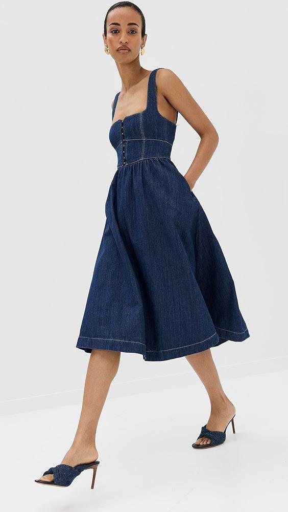 Reformation Tagliatelle Denim Dress | Shopbop Product Image