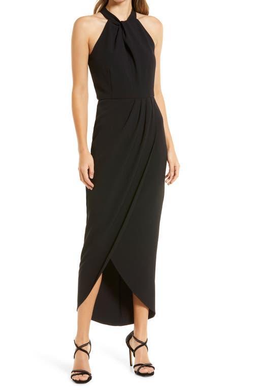 Julia Jordan Knot Neck Halter Dress Product Image