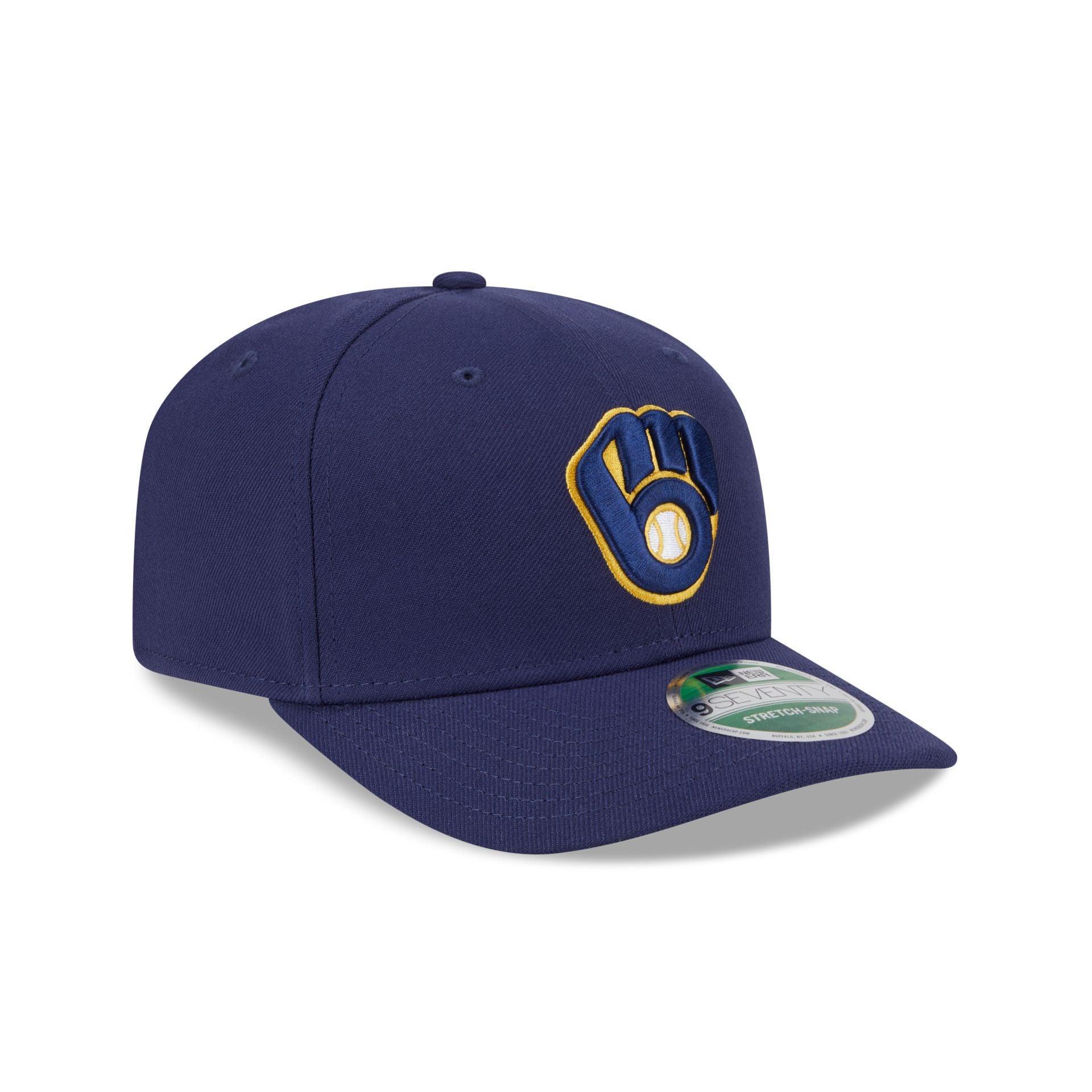 Milwaukee Brewers Home 9SEVENTY Stretch-Snap Hat Male Product Image