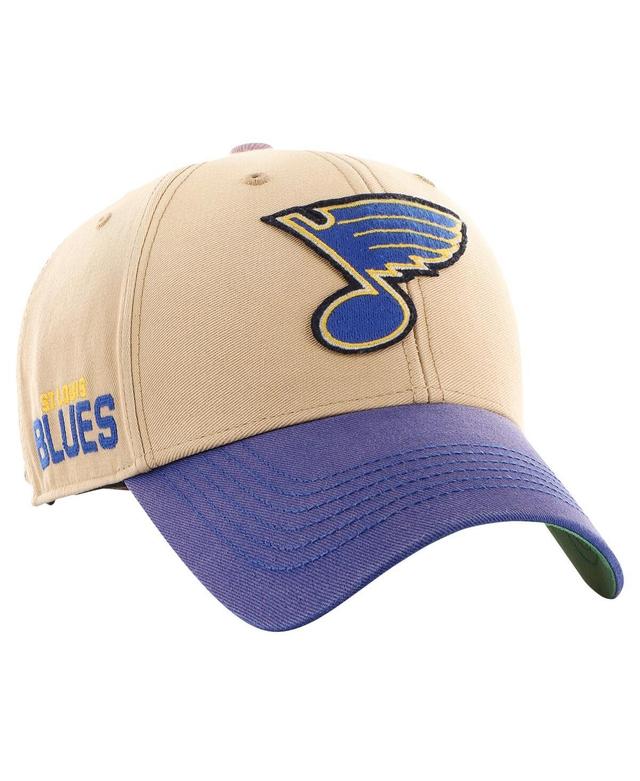 Mens 47 Khaki/Blue St. Louis Blues Dusted Sedgwick MVP Adjustable Hat Product Image