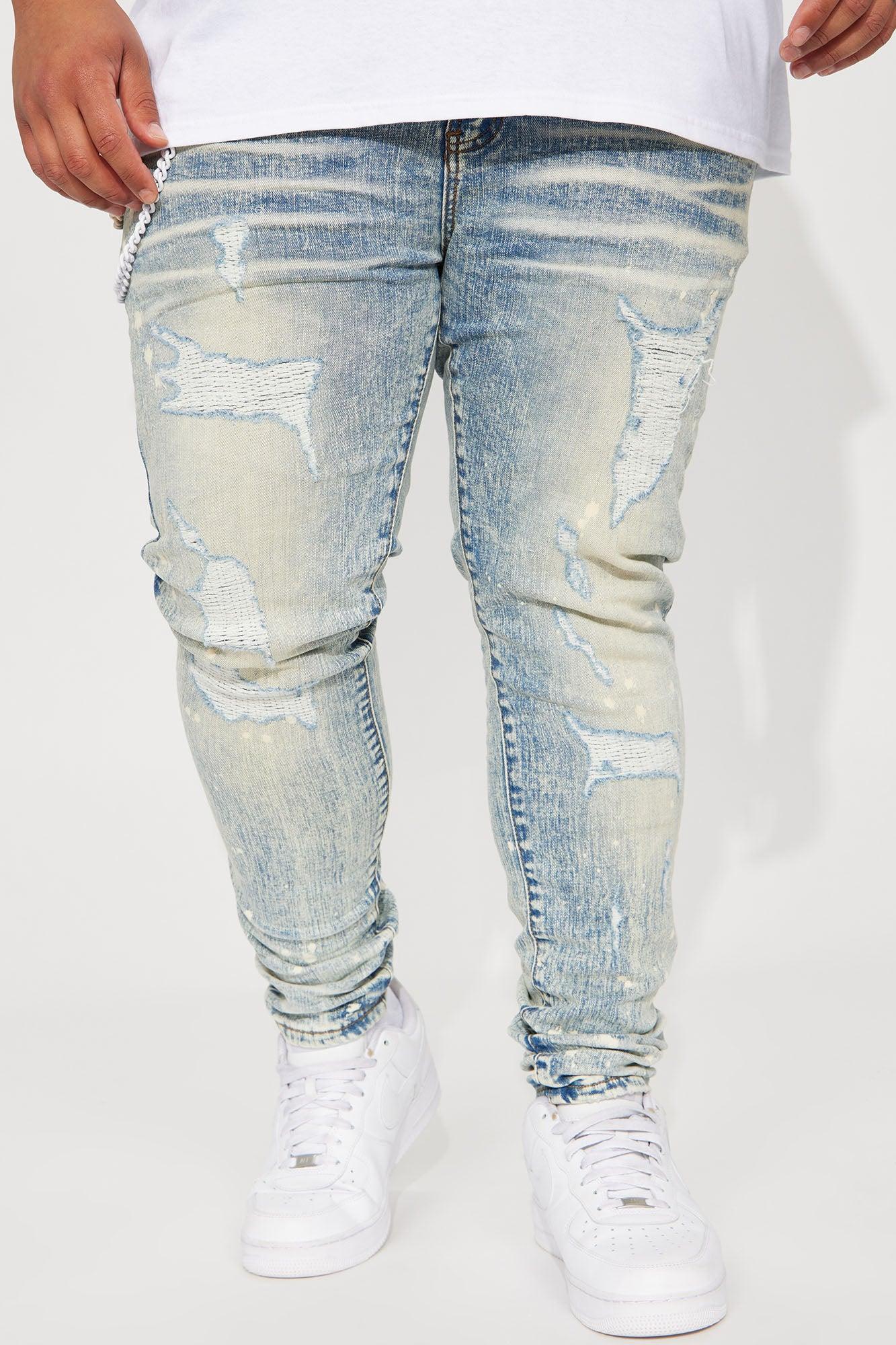 Give Me Ripped Stacked Skinny Jeans - Medium Wash Product Image