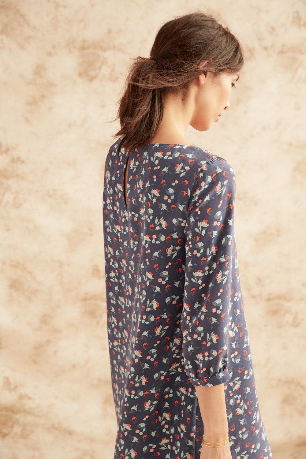 Haley Long-Sleeve Shift - Saint Cloud Floral - ReAmour Product Image