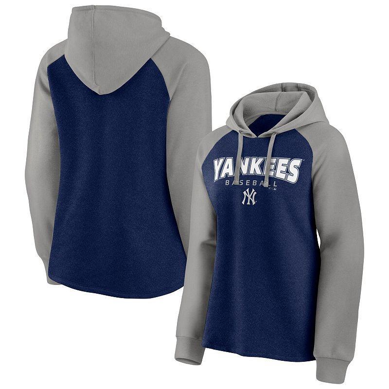 Womens Fanatics Navy New York Yankees Recharged Raglan Pullover Hoodie - Navy Product Image