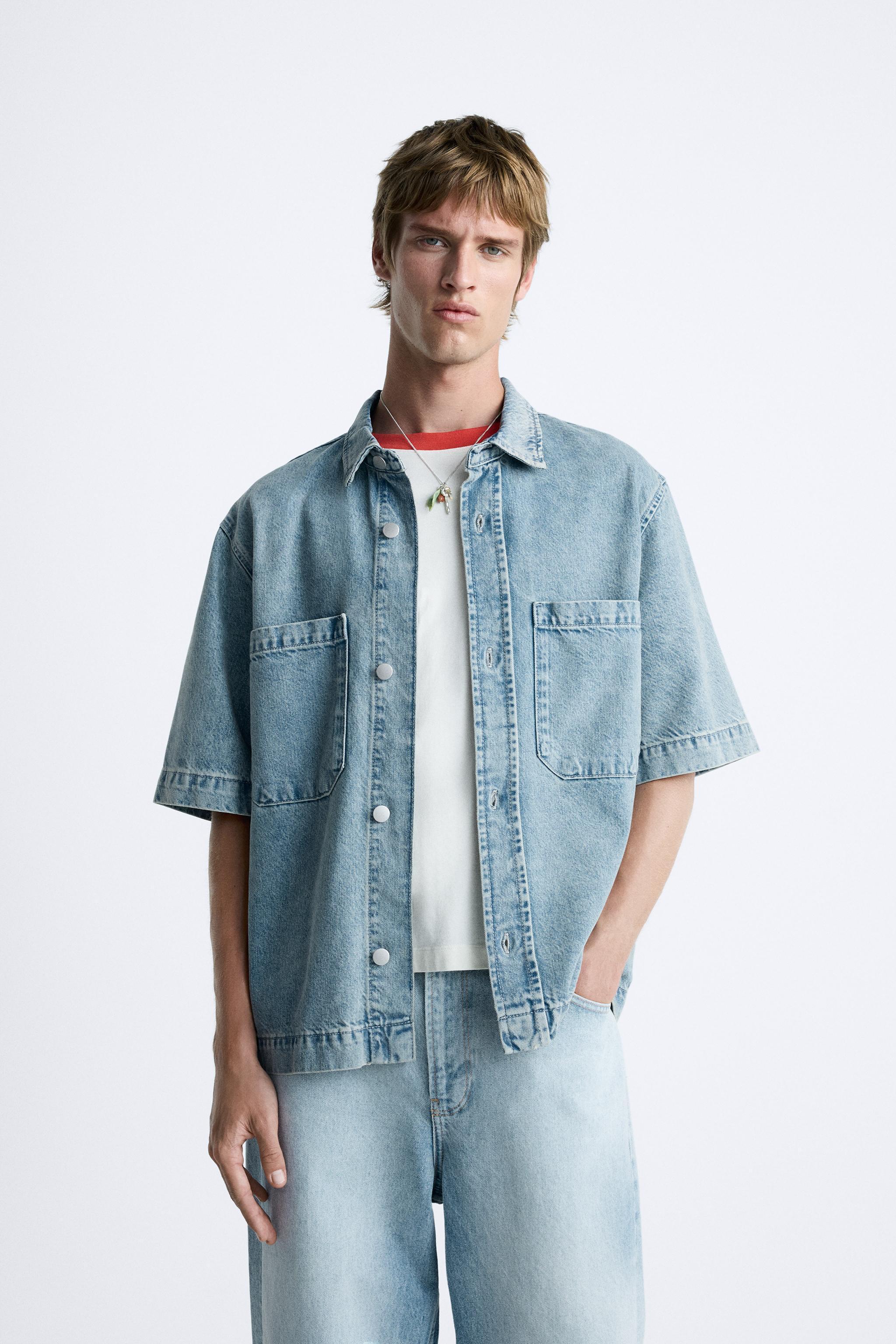 BOXY FIT DENIM SHIRT Product Image