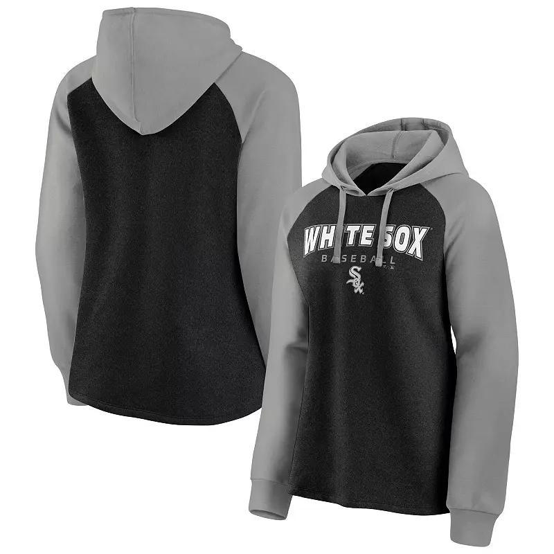 Womens Fanatics Branded /Gray Chicago White Sox Recharged Raglan Pullover Hoodie product image