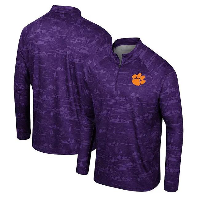 Mens Colosseum Clemson Tigers Carson Raglan Quarter-Zip Jacket Product Image