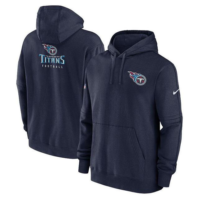 Mens Nike Tennessee Titans Sideline Club Fleece Pullover Hoodie Blue Product Image