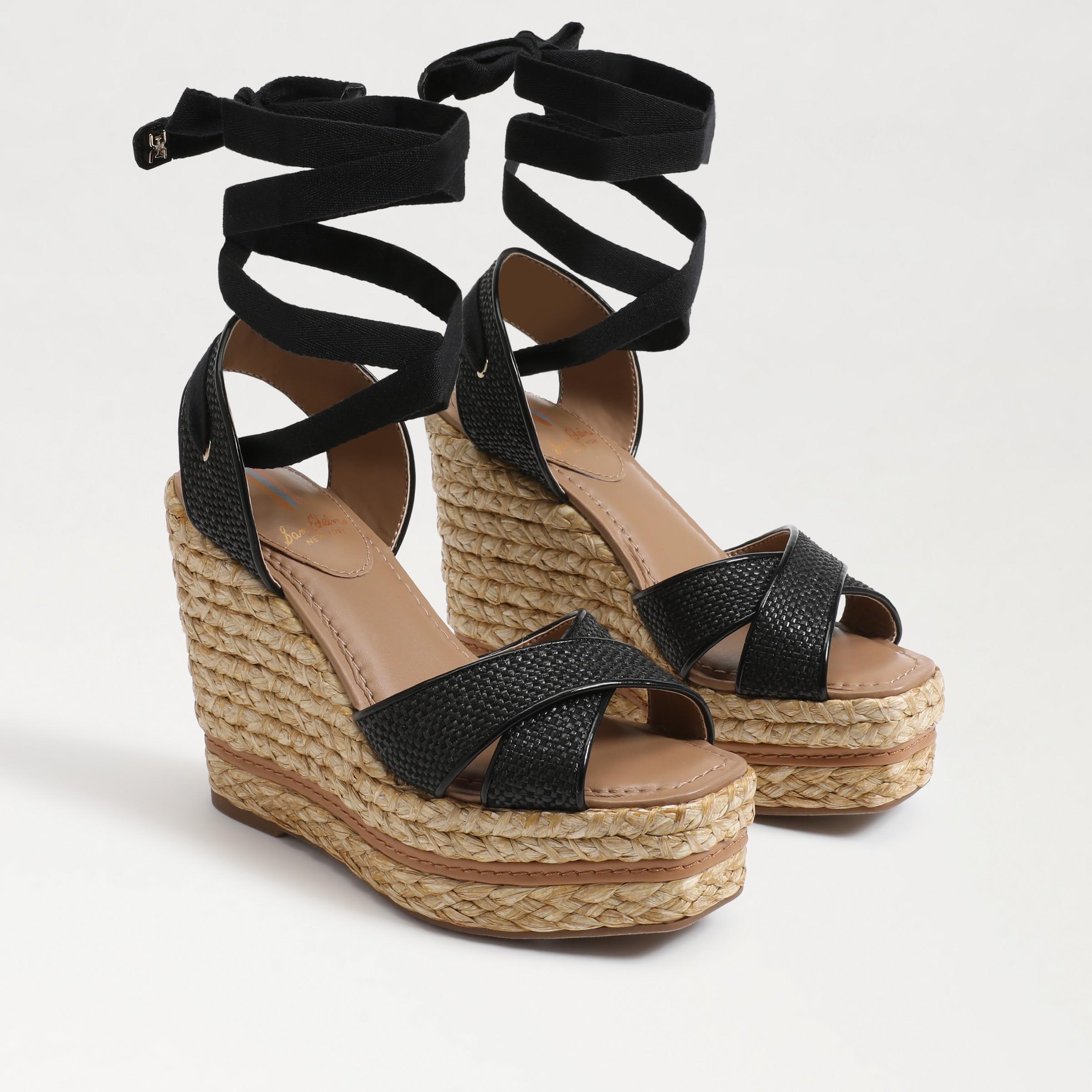 Sam Edelman Vaughn Ankle Wrap Espadrille Platform Wedge Sandal Product Image