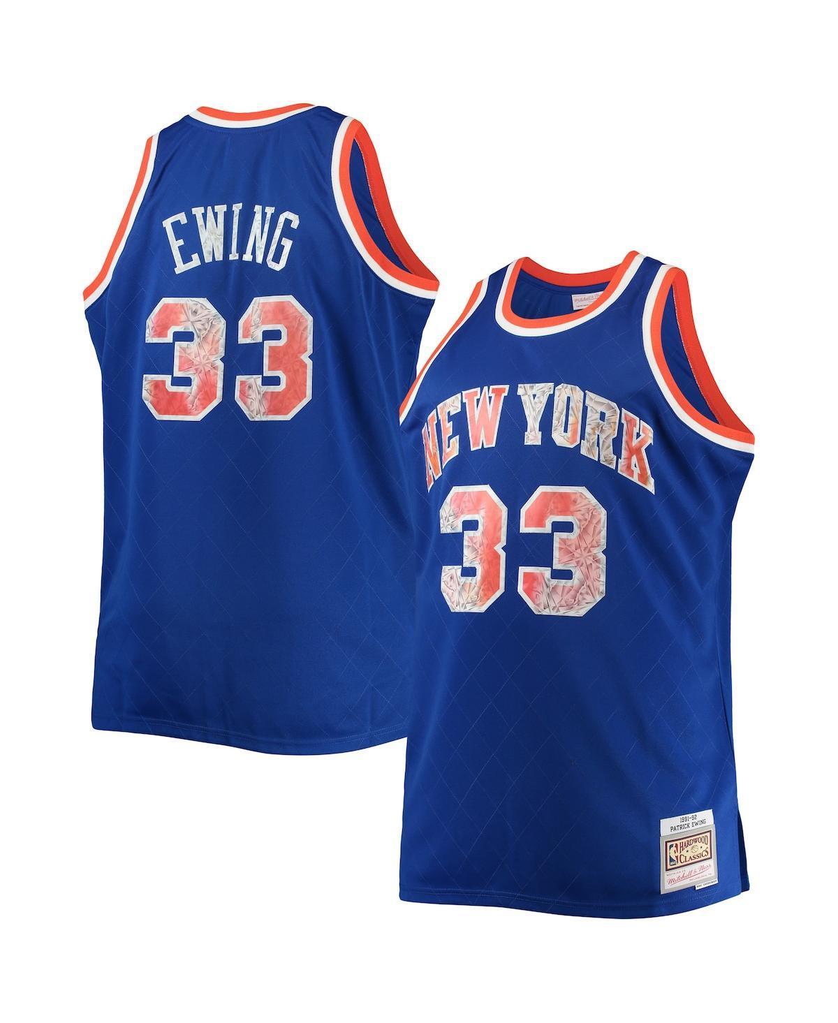 Mens Mitchell & Ness Patrick Ewing New York Knicks Big & Tall 1991-92 NBA 75th Anniversary Diamond Swingman Jersey Product Image