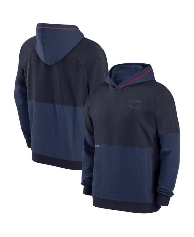 Mens Nike Navy Barcelona Travel Pullover Hoodie BAR Blue Product Image