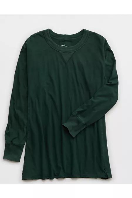 Aerie Cozy Long Sleeve Oversized Boyfriend T-Shirt Women's Product Image