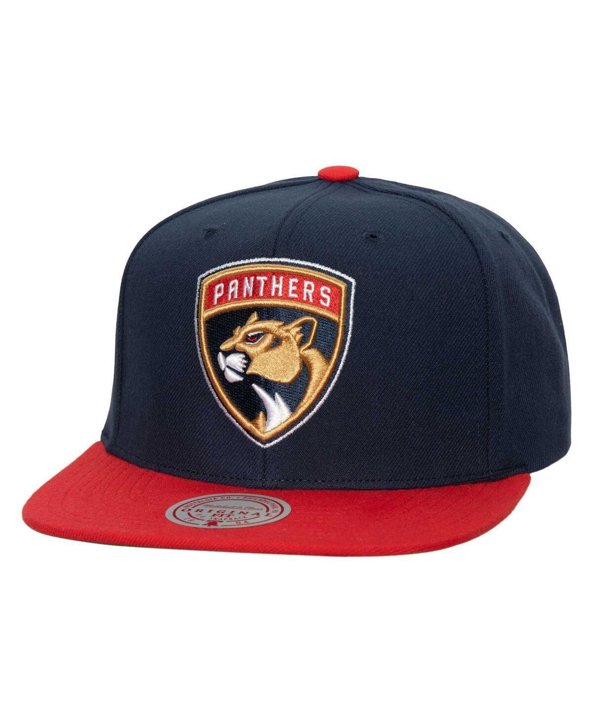 Mens Mitchell & Ness Navy Florida Panthers Core Team Ground 2.0 Snapback Hat Product Image