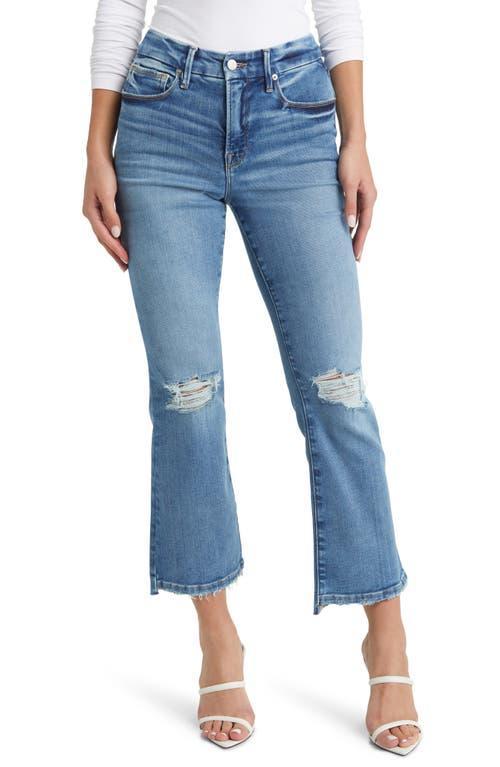 Good American Good Legs Crop Mini Bootcut Jeans Product Image