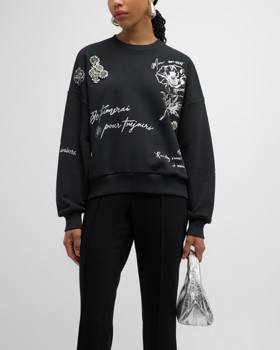 Foiled Love Letter Brandy Cotton Sweatshirt Product Image