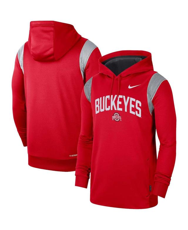 Mens Nike Scarlet Ohio State Buckeyes 2022 Game Day Sideline Performance Pullover Hoodie Product Image