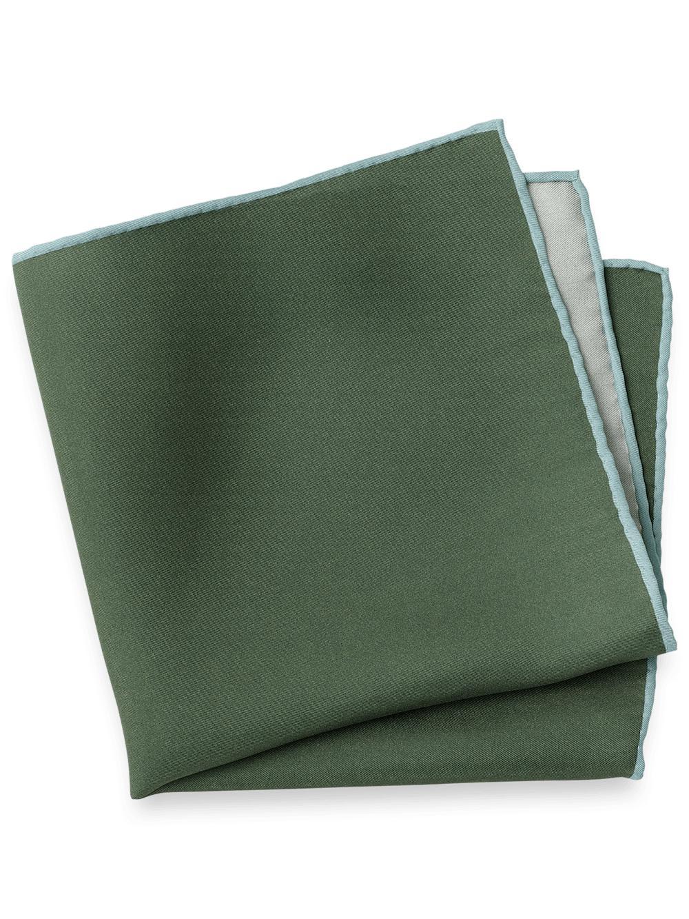 Solid Silk Pocket Square - Green Product Image