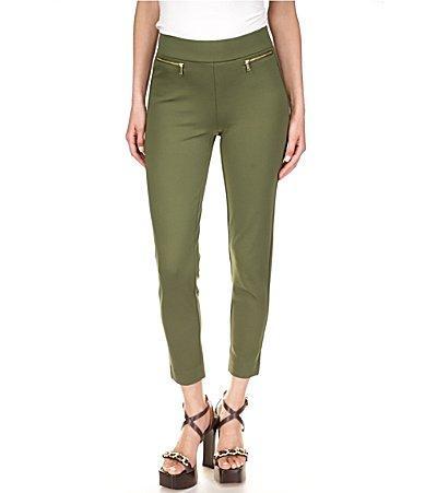 Michael Michael Kors Womens Zip-Pocket Pull-On Trousers Product Image