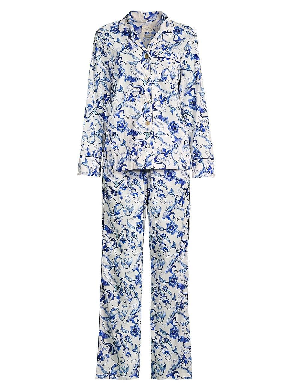 Womens Ithaka Emma Long Cotton Pajamas Product Image