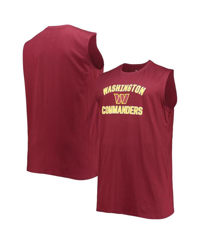 Mens Burgundy Washington Commanders Big & Tall Muscle Tank Top Product Image