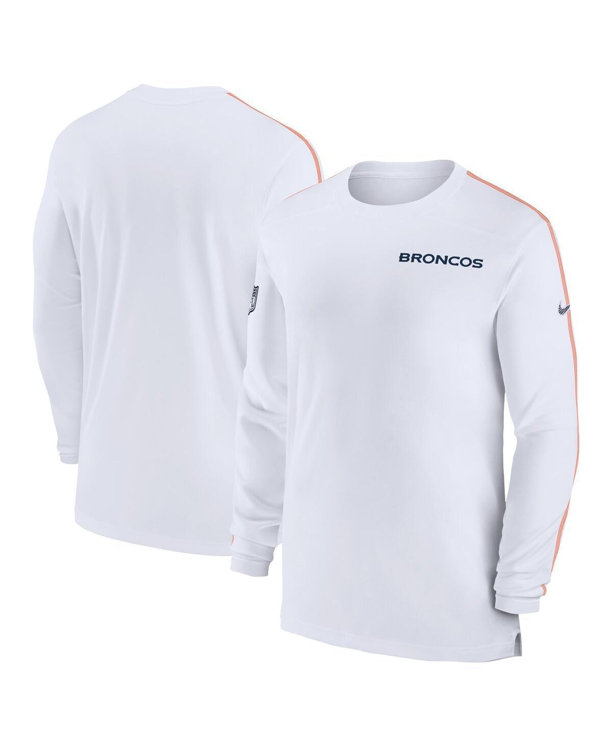 Nike Mens White Chicago Bears Sideline Coach Uv Performance Long Sleeve T-Shirt - White Product Image