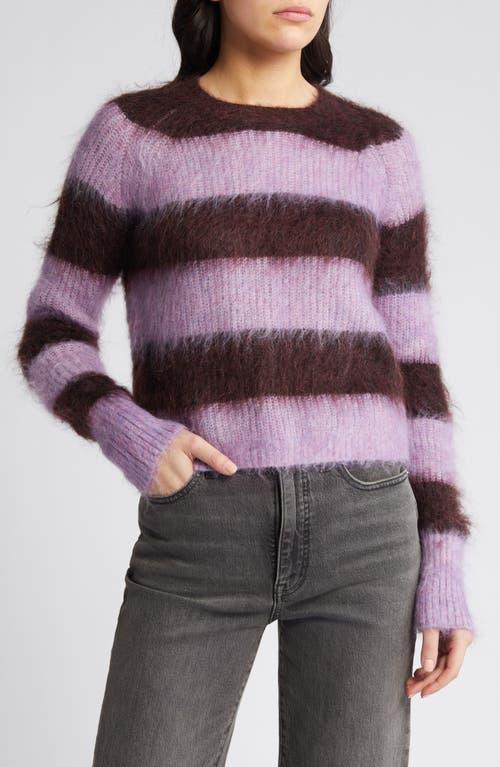 Womens Lou Stripe Brushed Mohair-Blend Sweater Product Image