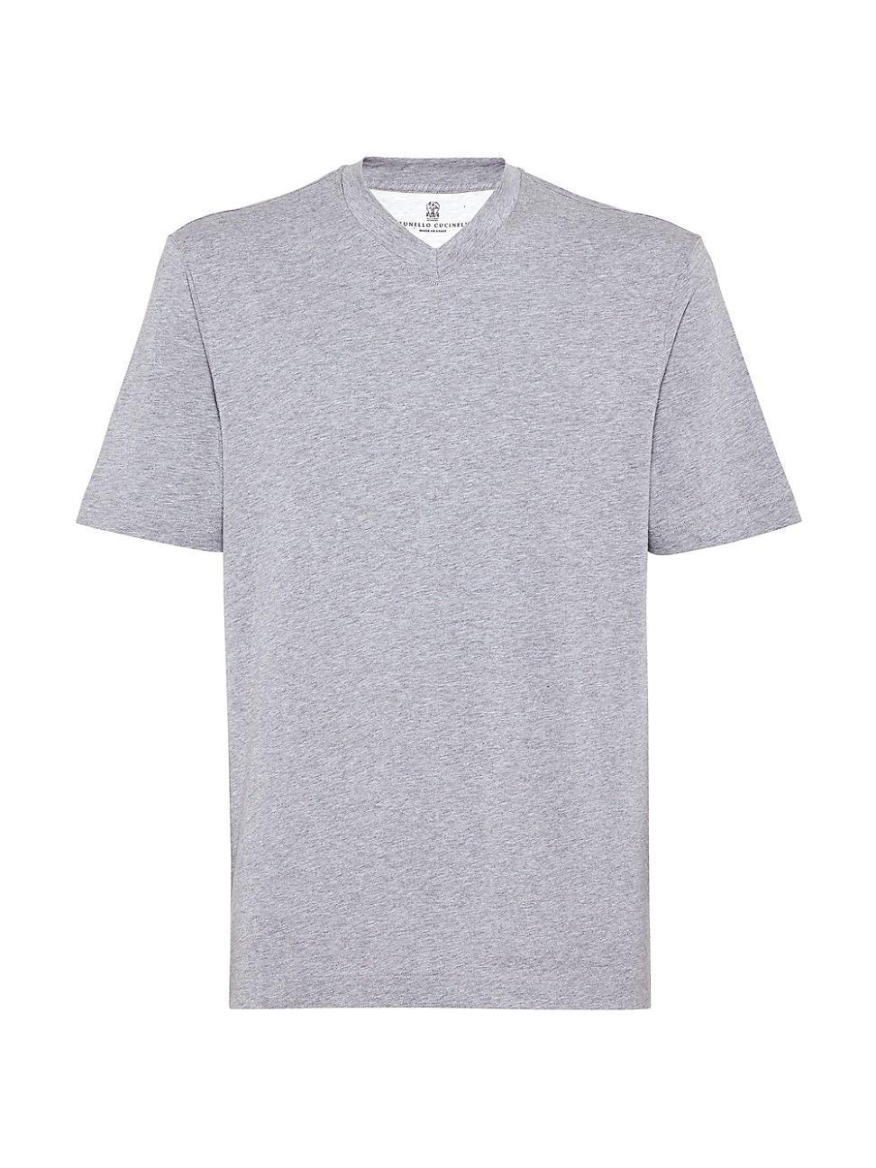 Mens Cotton Jersey V-Neck T-Shirt Product Image