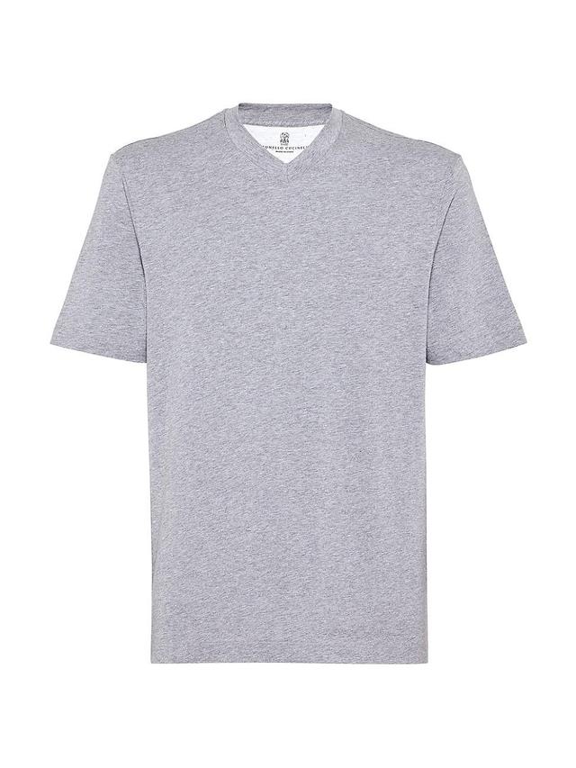 Mens Cotton Jersey V-Neck T-Shirt Product Image