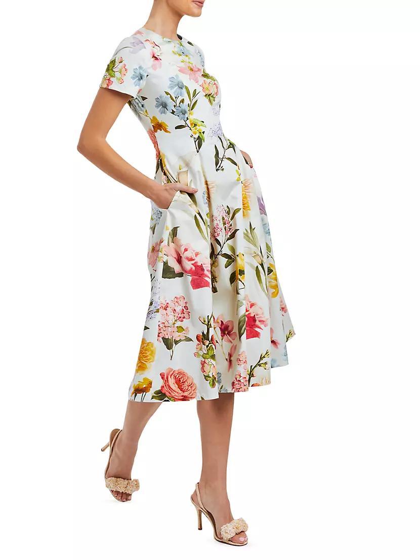 Lia Floral Belted Reversible Midi-Dress Product Image