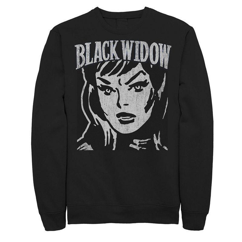 Mens Marvel Widow Retro Vintage Portrait Sweatshirt Product Image