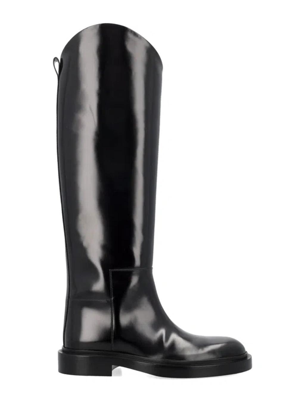 Leather Boots In Black product image