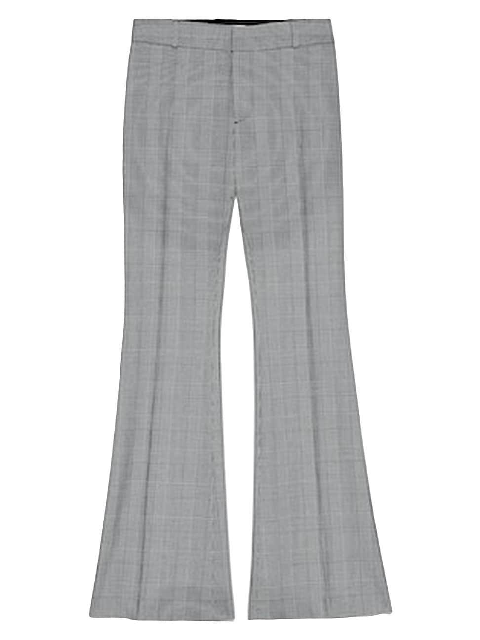 Womens Le High Check Flared Trousers Product Image