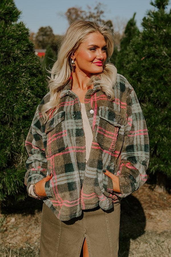 Plush Comfort Plaid Jacket Product Image