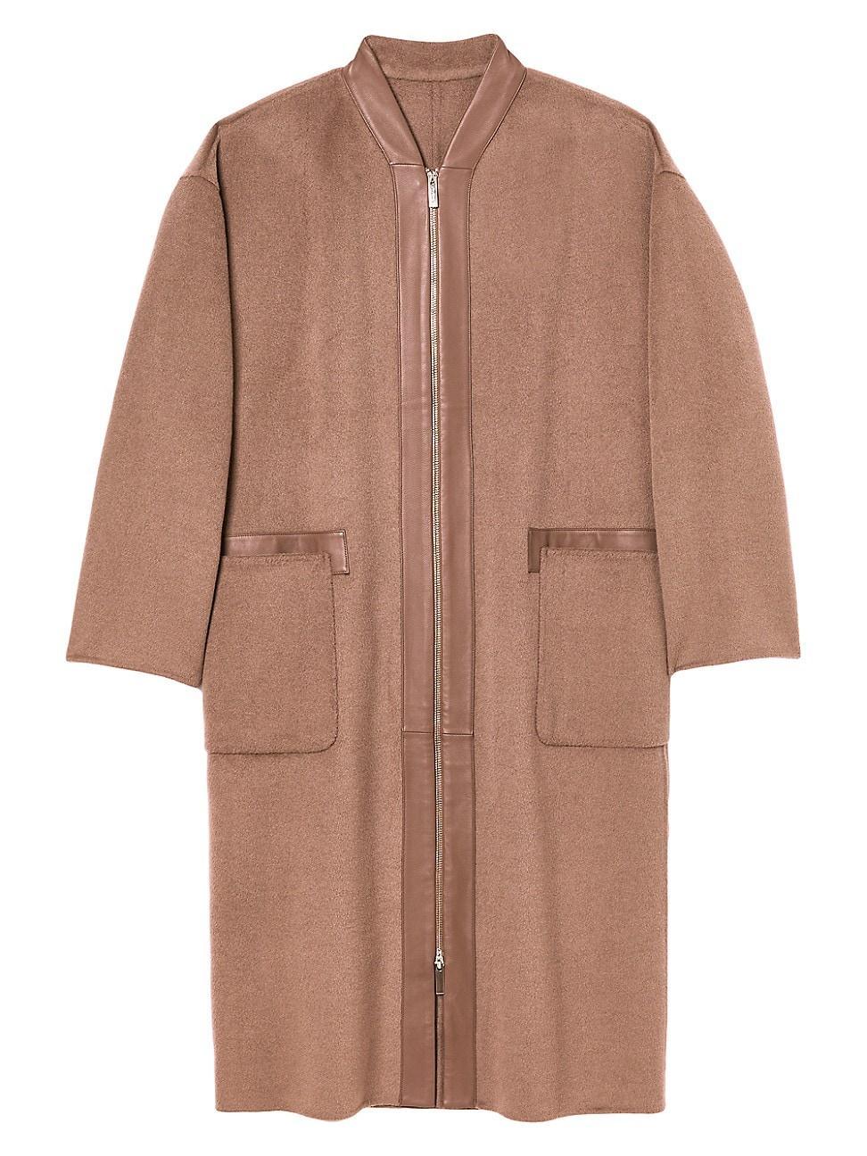 Womens Mac Wool-Blend Coat product image